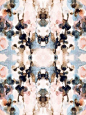 Mirror Print Pattern in muted pastel tones - beautiful symmetry; decorative surface design inspiration