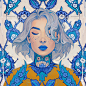 Blue, Valentina Remenar : This is a little fun and quick piece that I did a few months ago. | 2019
.
TOOLS & INFO
+ Adobe Photoshop CC
+ tablet Wacom Cintiq 27QHD
+ Original size is 5500 x 5500px
+ Texture from Depositphotos