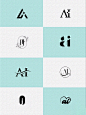 32个字母Ai的变形组合logo设计案例欣赏。