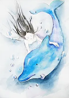 手绘水彩治愈系插画插图世界海洋 设计图片 免费下载 页面网页 平面电商 创意素材