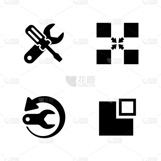 恢复修复。简单相关矢量图标