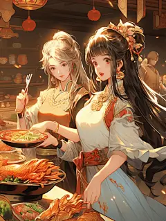 古风双人美食 | Ai绘画
@叙叙叙叙白