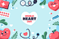 世界心脏日关爱心脏建康医生医疗检查体检插画宣传海报ai设计素材-淘宝网