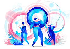 mokact采集到Dribbble插画色彩、构图、风格