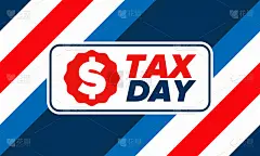 美国的国家纳税日。联邦报税截止日期。个人所得税申报表必须向联邦政府提交的日子。美国爱国的海报。矢量图