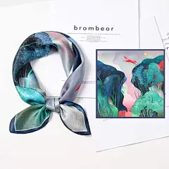 上海故事真丝丝巾小方巾女秋冬季2023新款妈妈100%桑蚕丝围巾礼物-淘宝网