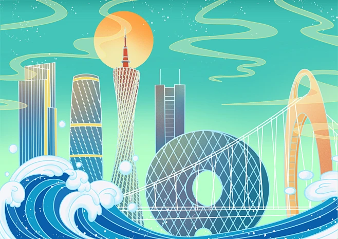 广州地标建筑，广州塔-花瓣网