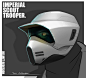 This may contain: an image of a helmet with the words imperial scout trooper on it's side