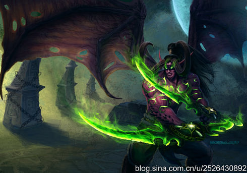 #伊利丹怒风# #插画##绘画##Illidan Stormrage##恶魔猎手##魔兽世界##魔兽争霸#埃辛诺斯战刃##蛋刀##CG#