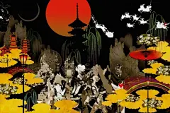 【周三插画】【插画作品】提到加藤彩，很多人可能马上脑海中浮现的是那一幅幅色彩浓郁，风格华丽古典，甚至带有浓郁宗教气息的作品。而她笔下的人物，总是呈现出张扬肆意的神态，加上画布上浓烈炫目的色彩，总是给人一种深入骨髓的妖娆与魅惑。她的作品综合了传统日本风格和古典西洋文化。下面，就让小编带大家走进这个日本女生执着而又奔放的色彩世界吧。