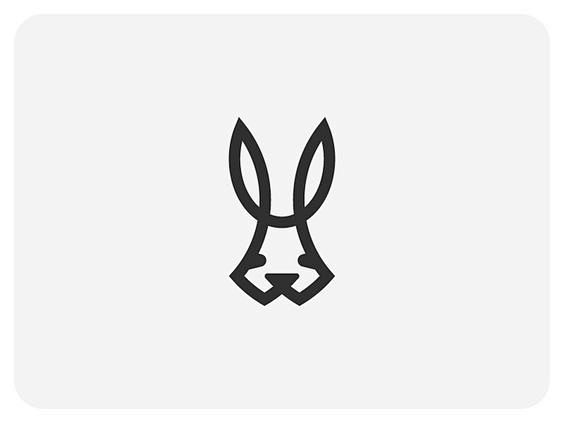 兔子元素logo设计