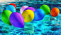 气球, 丰富多彩, 颜色, 水, 池, 驱动器, 游泳, 橡胶, 游泳池, 湿