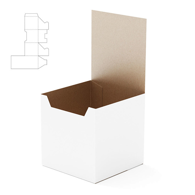 包装盒展开图与效果图