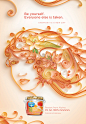 Alpina Yogurt, 3D Quilling American Advertising Campaig : A very recent advertising campaign for yogurt Brand Alpina, commissioned by San Diego, Based advertising agency, Vitro. The advertising campaign involved creating fresh 3D quilling artworks for the