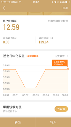 君丽orchidesign采集到产品截图/腾讯理财通/京东金融/微众银行/蚂蚁聚宝/百度钱包