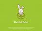 盒中的兔子标志logo矢量图素材