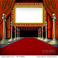 Movie and theater marquee blank sign with elegant velvet curtains and a red carpet with gold barriers roped off and a billboard in lights as an icon of entertainment and important show announcement.-艺术,其它-海洛创意(HelloRF)-Shutterstock中国独家合作伙伴-正版图片在线交易平台-站酷旗下
