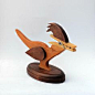 Wooden roadrunner note holder bird vintage by AGardenCottage, $11.95