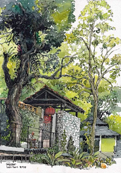 Anny888123采集到水彩建筑