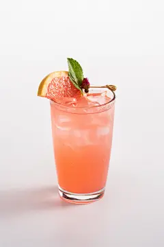 花瓣素材_夏日清凉鸡尾酒加冰。姜汁汽水，伏特加，西柚糖浆，柠檬汁。_129259892