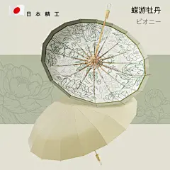 日本进口Houstin遮阳伞女彩胶防晒太阳防紫外线折叠加大双人两用-tmall.com天猫