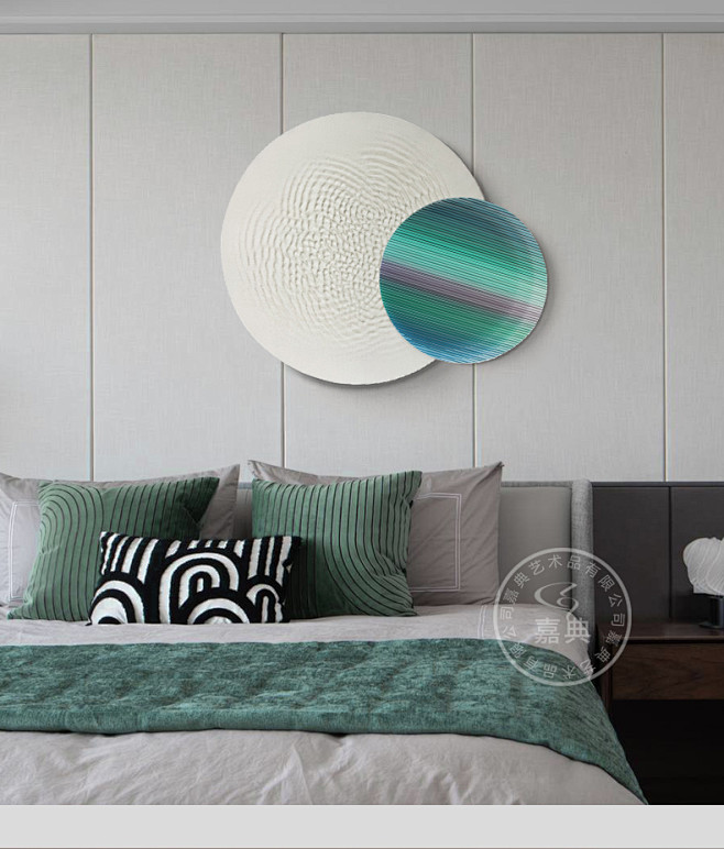 创意抽象圆形亚克力3d立体画现代简约客厅...