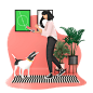 3dcharacter 3Dillustration designer digital agency dog ecommerce website Fashion  pink Shopping Website Design