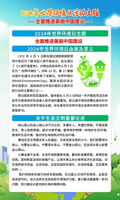 简约2024世界环境日海报