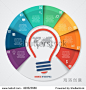 Vector idea pie chart infographic template for graphs, charts, diagrams. Business concept with 8 options, parts, steps, processes.