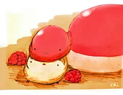 【侵刪】 ラズベリークリームババロワ | チャイ _id=44170243 #pixiv#插画#手绘#二次元#甜食#萌物#