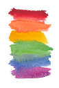 水彩彩虹彩色物品爱心装饰元素透明背景免扣PNG图案 PS设计素材 (47)