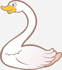 一只美丽的大白鹅免抠素材免费下载_觅元素51yuansu.com