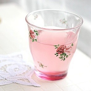 唯美玫瑰精致玻璃杯