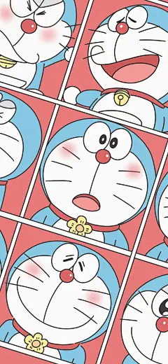 [2436×1125]哆啦A梦 叮当猫 日本 动画 表情 苹果手机动漫壁纸图片