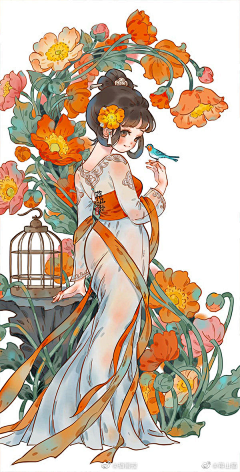 抹茶星冰乐可乐采集到插画 | 古风
