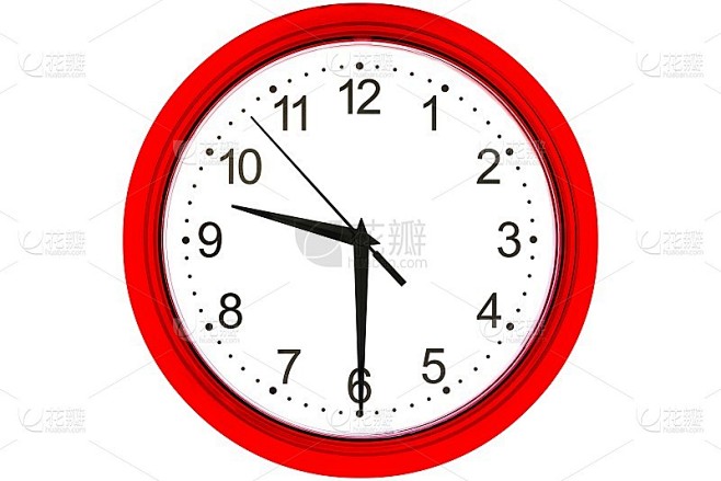 clock on a white background