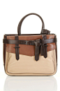 Reed Krakoff Boxer Satchel In Brown & Natural - Beyond the Rack