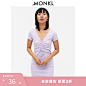 【亚洲限定系列】MONKI2021夏季新款V领收腰针织连衣裙女 0943105