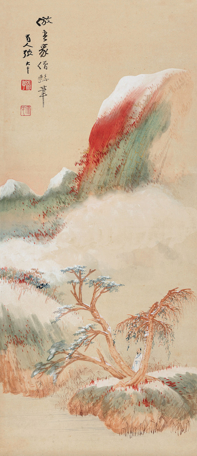 张大千 · 金碧山水