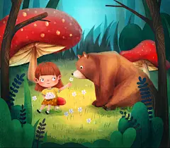 #儿童插画##丛林冒险##手绘##插画##少儿#