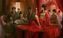 古装人物场景插画创作步骤和心得-图文教程-蓝铅笔