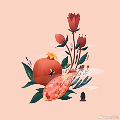 咦咦咕咕采集到插画|小元素|小动物|小人物