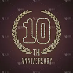 10周年矢量图标
