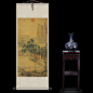 丝绸卷轴仇英宫廷人物画名画桃李园送老师办公室挂画茶楼酒店壁画-淘宝网