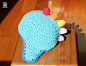钩针编织宝宝帽子,小恐龙造型五彩宝宝帽编制方法图解