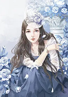  手绘 插画 美人 人物 小说 现代 唯美  壁…