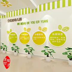 幼儿园墙面装饰区角宣传栏公告栏环创楼梯家长园地展示板留言板-淘宝网