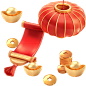 花瓣素材_年货节3D新年装饰元素_193910317