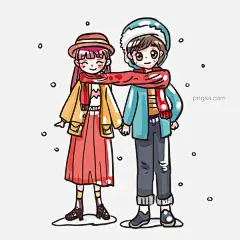 冬季双十一男女脱单情侣浪漫雪中卡通手绘图片大小2000x2000px 图片尺寸1.25 MB 来自PNG搜索网 pngss.com 免费免扣png素材下载！电商#冬季#冬至#卡通#卡通手绘#可爱#浪漫#帽子#男孩#女孩#虐狗#情侣#秋冬#