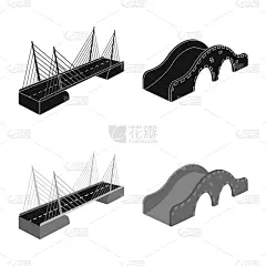 isolated object connection and design logo set